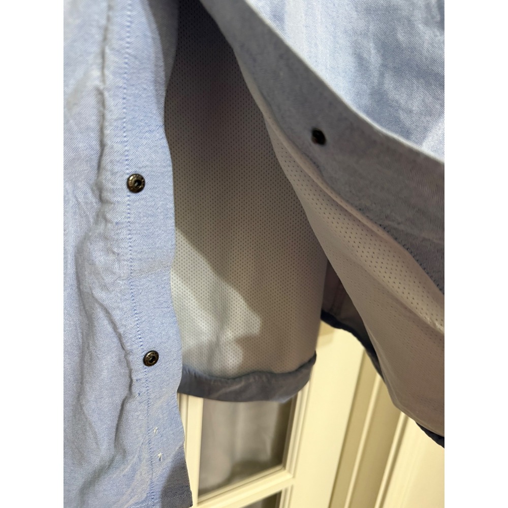 5.11 Tactical Series Mens XL Blue Long Sleeve Mesh Lined Snap Front Oxford Shirt - Picture 3 of 6